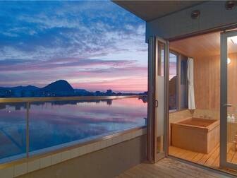 萩八景 雁嶋別荘/【展望半露天風呂付ジュニアスイートの客室半露天風呂/例】