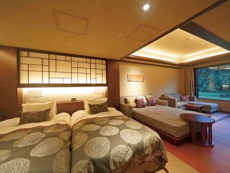 【露天風呂付/曙 スーペリアスイート】コンパクトながらも空間美を意識した和の設え