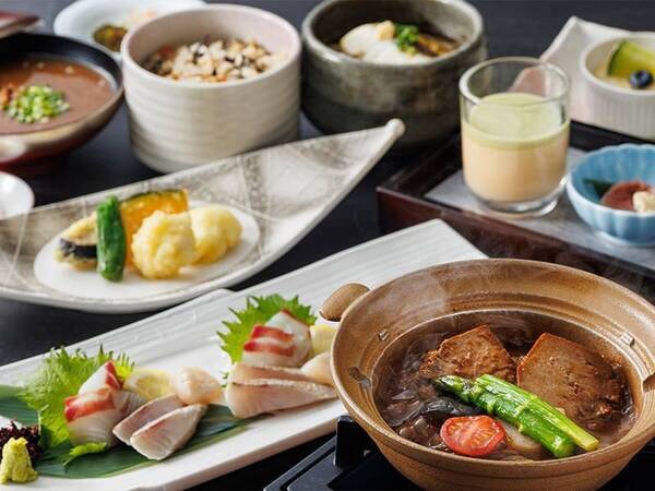 知多の特産物や旬の食材を使用した会席料理　季節の会席（6月～8月）/例