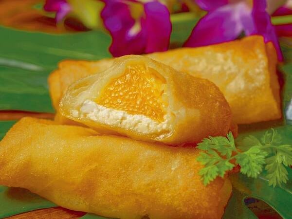 【夕食・懐石ブッフェ/例】《夏企画》クリームチーズとオレンジの春巻き