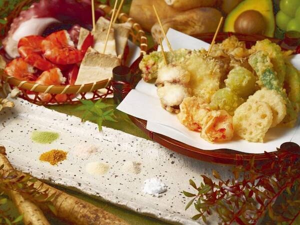 【夕食・懐石ブッフェ/例】《秋企画》7種のお塩と天ぷら2025年10月～