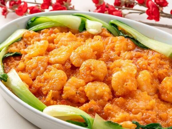 【夕食ビュッフェ】通年メニュー 料理長こだわりのエビチリ ※一例