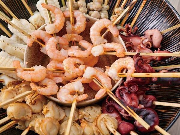【夕食ビュッフェ/例】海鮮串焼き/例