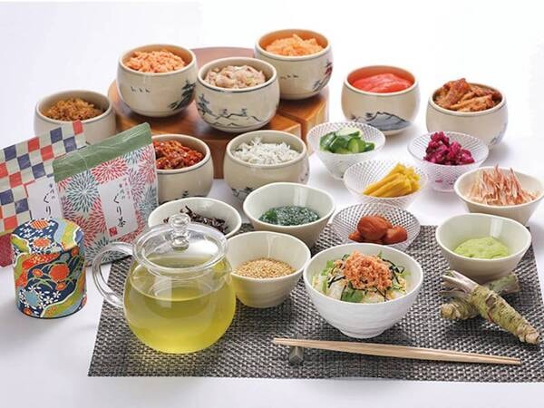 【朝食ビュッフェ/例】静岡茶のお茶漬けコーナー