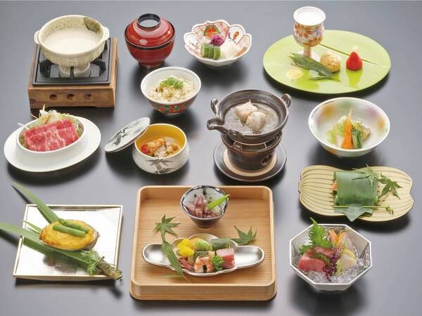 【青山ホテル･橘会席/例】国産牛も味わえる地産地消の会席