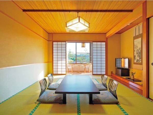 【青山ホテル・和室/例】禁煙･喫煙選択可能※館内にはエレベーター・エスカレーターの設備がございません。レストラン、エステティック、一部の客室、温泉ご利用の際は階段でご移動いただく形となります。