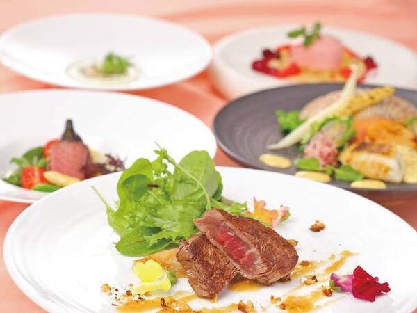 お肉とお魚のWメインの贅沢フレンチ/ある日の一例