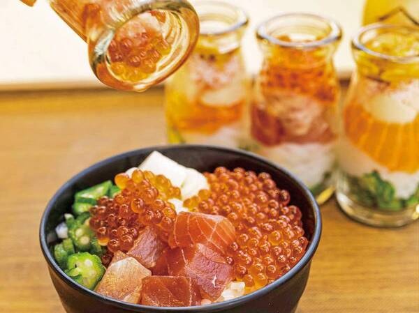 【朝食/例】レストラン「プレガロ」の看板メニュー海鮮瓶詰のお好み海鮮丼(イメージ)