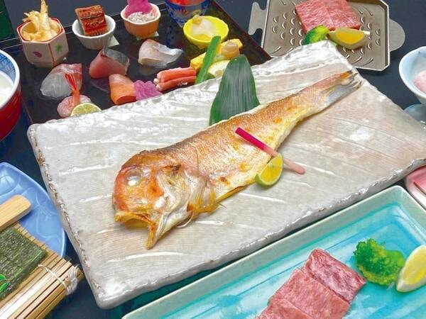 【＜特撰御膳＞グレードアップ/例】4月以降は手巻き寿司・若狭ぐじ塩焼き・和牛陶板焼きなど
