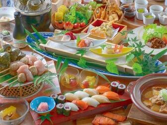 月岡温泉 ホテル清風苑/【ビュッフェ/写真例】ライブキッチンもあり!特選ビュッフェ(※仕入れ状況や提供時間・料理内容は変更の場合あり)