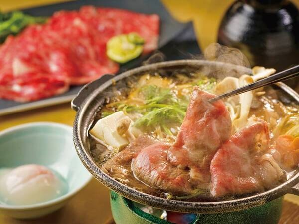 【ビュッフェ／写真例】新潟県産すき焼き（※仕入れ状況や提供時間・料理内容は変更の場合あり）

