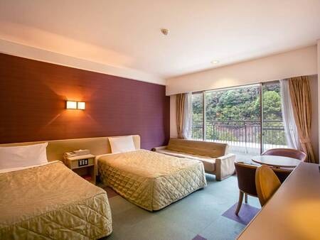 洋室ツイン◇客室ユニットバスは源泉供給