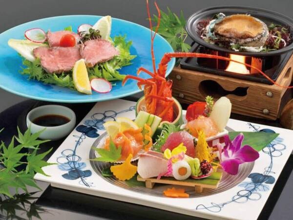 伊勢海老造り・活け姫鮑【しま会席】(秋冬料理)/例