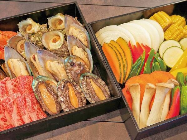 【夕食/例】夢の企画!あわび食べ放題&霜降り牛も食べ放題!
