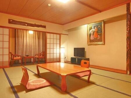 【和室[バス・トイレ付]/例】お部屋のお風呂としては珍しい、源泉かけ流し（※露天風呂ではありません）