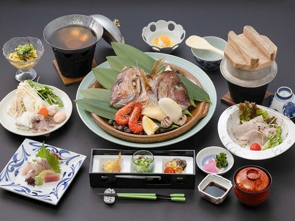 【青海の膳/例】お食事は人気No1会席、瀬戸内の新鮮食材をよりすぐってお出しする「青海会席」