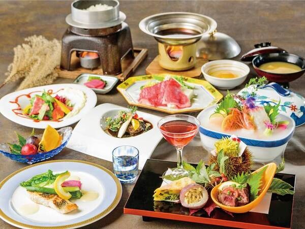 【四季旬彩コース/例】地産地消の旬食材を用いた、お箸でいただく和洋折衷会席をご用意