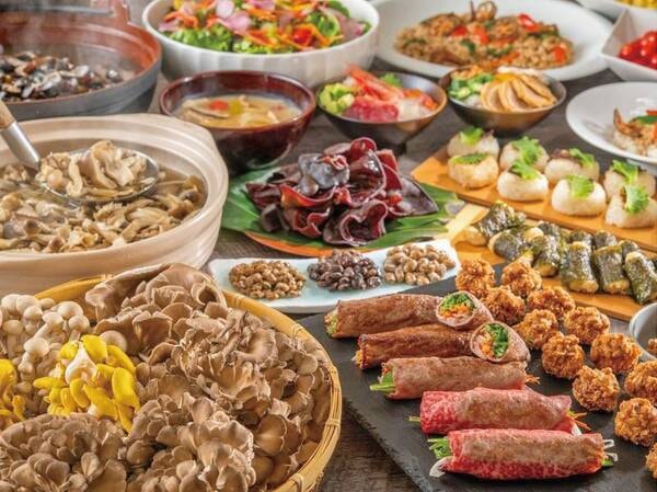 ビュッフェ/例 北関東の食文化や季節の食材を取り入れ、この地域ならではのメニューをビュッフェ形式で提供いたします。