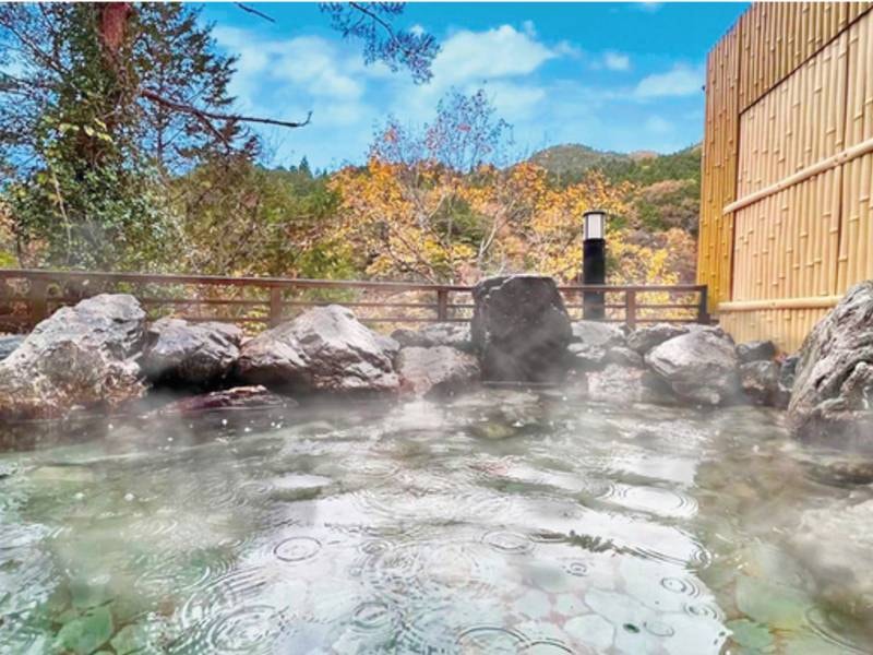 【露天風呂】源泉かけ流し！美肌効果で名高い湯