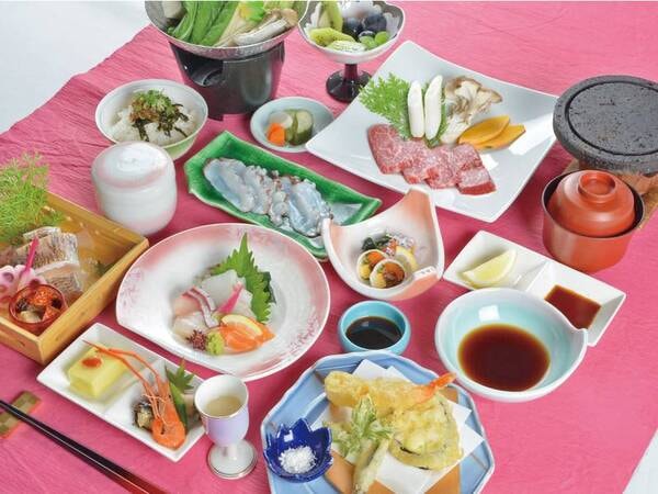 【三原名物タコしゃぶと国産牛の溶岩プレート/例】たこのあっさりとした甘さと、ジューシーで旨みの詰まった 牛肉をお楽しみください