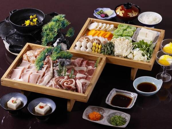 名物「義経鍋」量控えめコース/写真一例