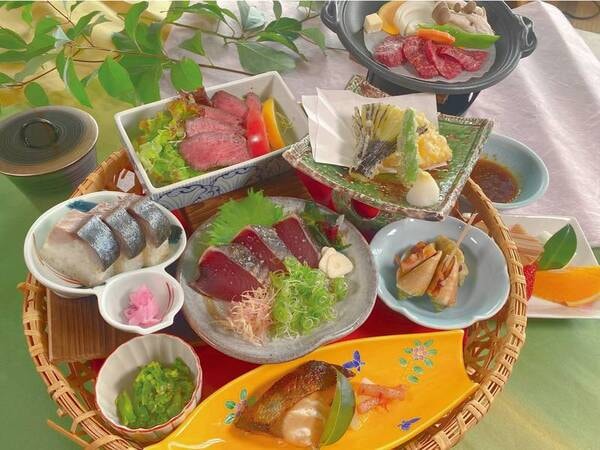 【黒潮会席膳/4月からの一例】四万十の恵みと海の幸を満喫する会席