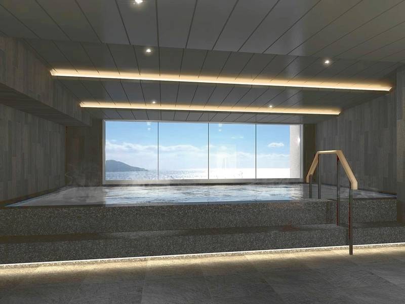 【内湯】自然素材を取り入れた落ち着きのある空間でじっくりと湯あみをお楽しみください