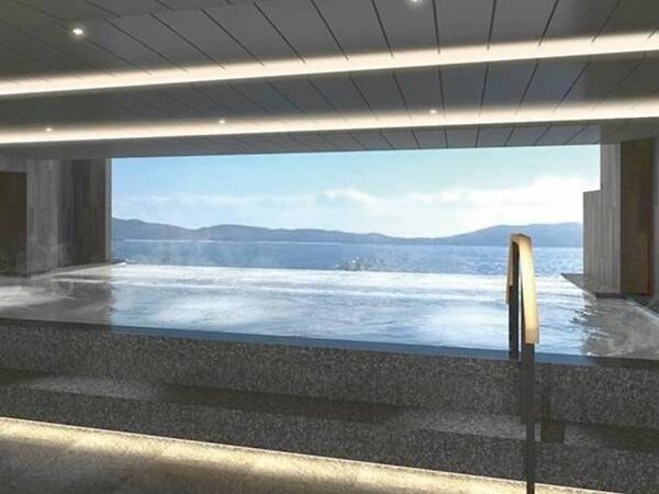 【露天風呂】自然と一体になったような不思議な感覚が体験できるインフィニティ温泉