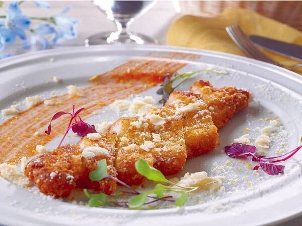 三重県産豚のシュニッツェル 地中海野菜のトマトソース/例