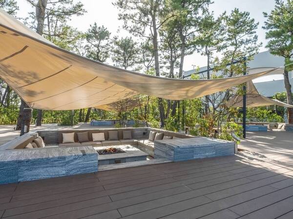 焚火のリビング