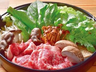 温泉グランピングShimaBlue／群馬県産 上州牛ブランド『赤城牛』のすき焼き