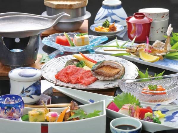 黒毛和牛&あわび2大メイン/例