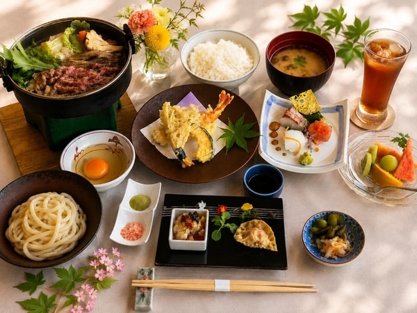 【季節の会席料理一例】地場の食材を最大限に引き出す、四季折々の旬をお楽しみください