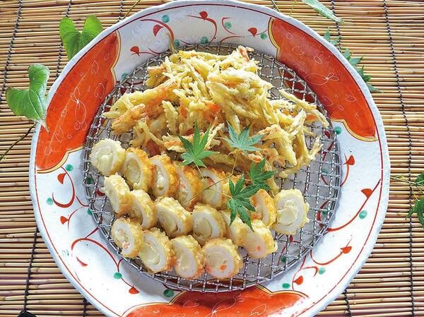 【1泊朝食付き/一例】昔ながらの味わい！竹輪と地野菜の天ぷら