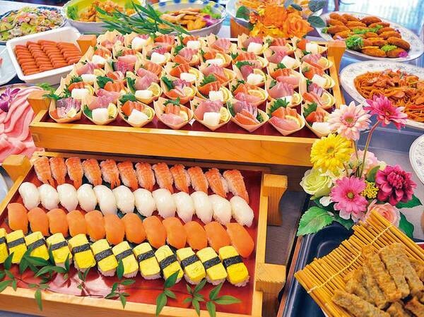 お寿司やお造り、長崎のおいしいものも♪特選50種ﾊﾞｲｷﾝｸﾞ/一例