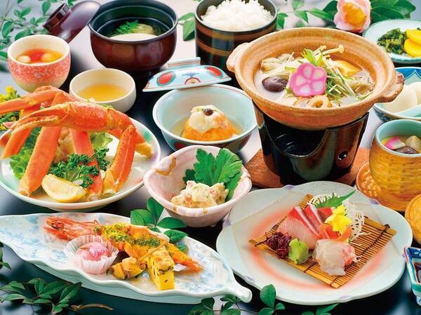 七万石御膳/ズワイ蟹の浜茹でを選択した際の一例