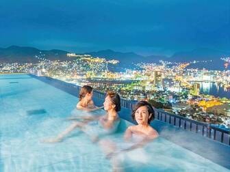 大江戸温泉物語 長崎ホテル清風/展望の湯:1000万ドルの夜景