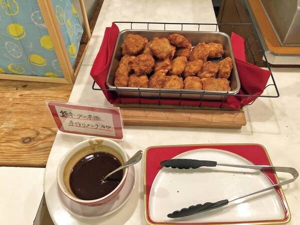 【和洋中伊バイキング】火の本豚を使った本格メンチカツ/例(季節により変更あり)