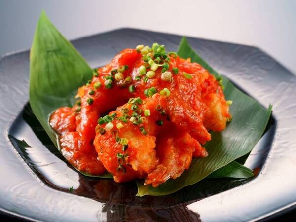 【夕食バイキング】熊本県産トマトを使用した海老チリ