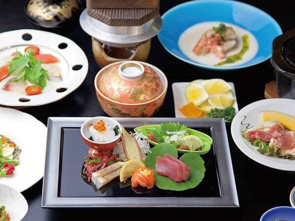 【宮崎旬の幸会席/例】宮崎の旬食材が並ぶ♪
