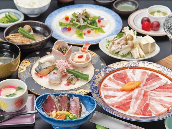 【彩 黒豚しゃぶと薩摩の味覚会席/例】