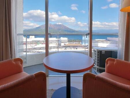 【洋室/眺望例】全客室桜島＆錦江湾ビュー