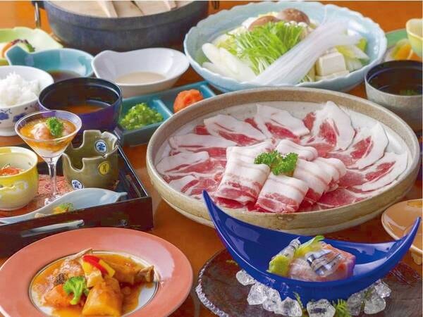 【鹿児島名産黒豚しゃぶしゃぶを味わう創作懐石/例】