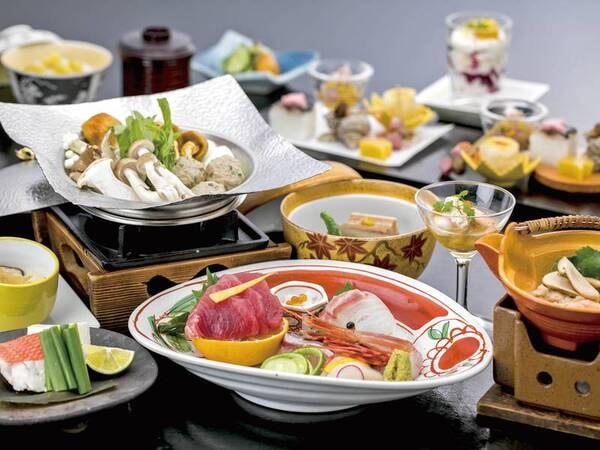 【金目鯛・アジ・お肉!伊豆づくし会席/例】