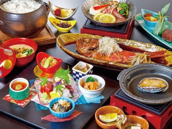 料理長おすすめ！金目鯛姿煮・あわび付会席/一例
