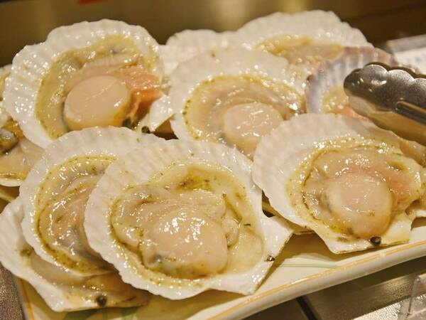 【夕食/例】ホタテをお席のグリルで!