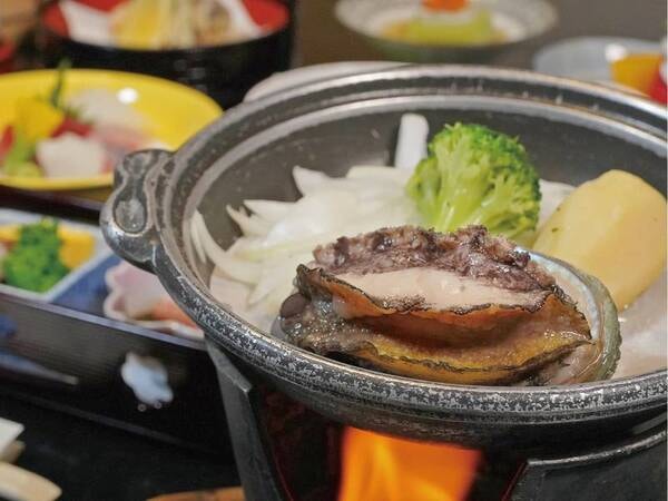 【夕食/例】活あわび陶板焼き