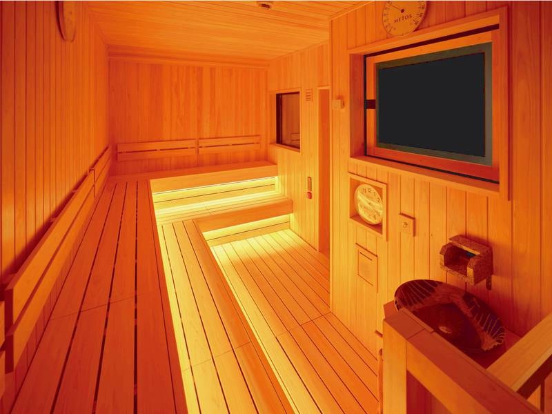 【大浴場：サウナ】共立リゾート最大級のサウナはセルフロウリュもお楽しみいただけます
