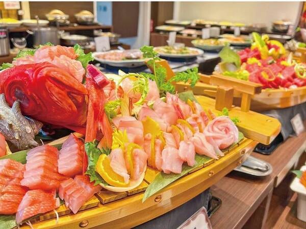 【夕食バイキング/例】新鮮な海の幸をお好みのアレンジで作る海鮮丼※提供方法は変更の場合有