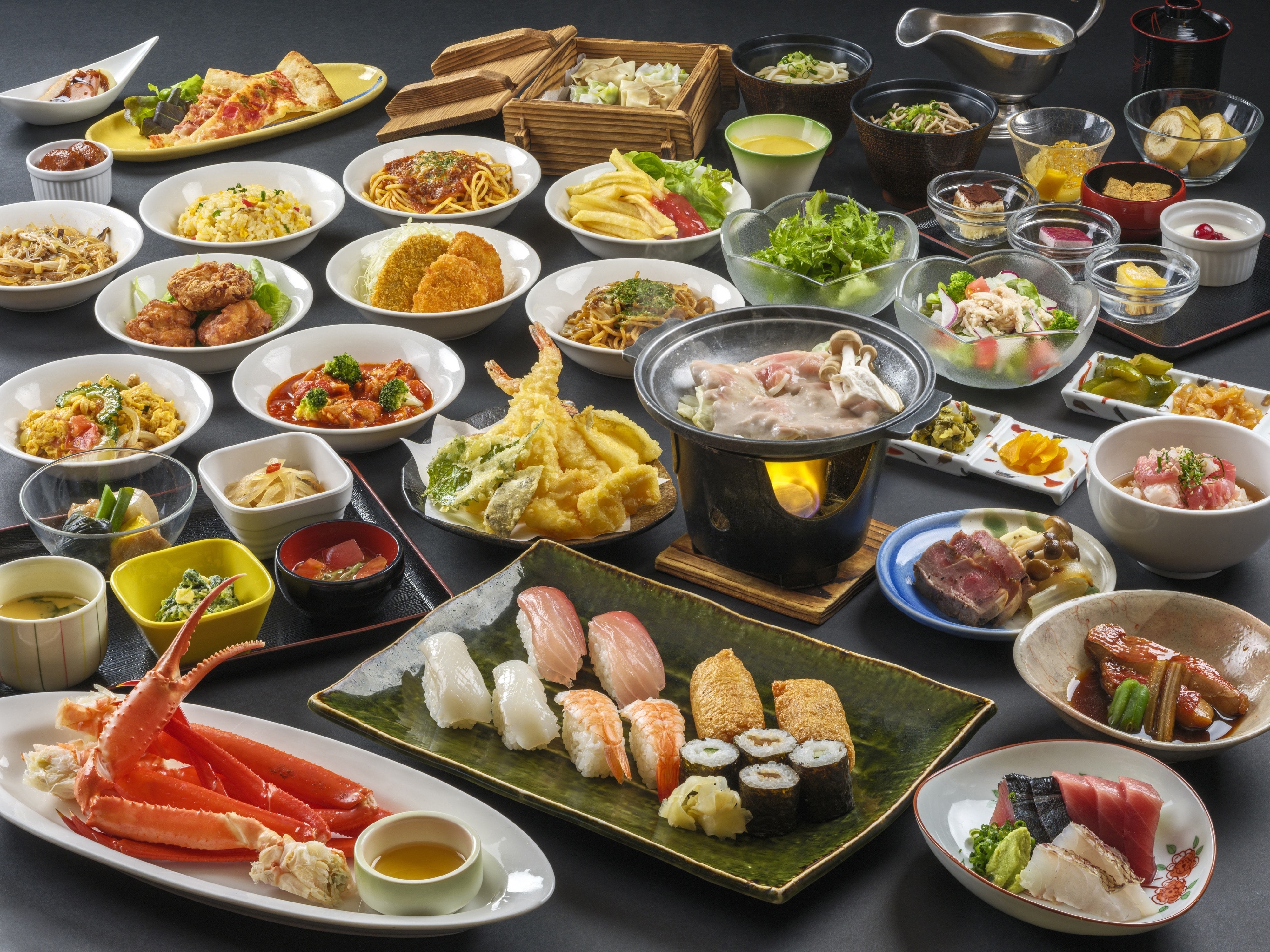 和洋中バイキングのお料理 夕食(例)